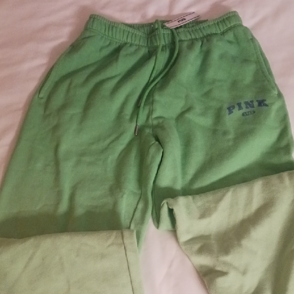 PINK Victoria's Secret Green Track Pants